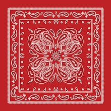 Pack Of 2 Paisley Design Bandanas Red And Black BEST DEAL